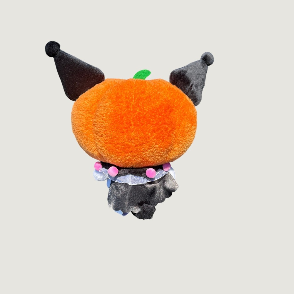 Sanrio Plush Unisex Small Orange Kuromi Pumpkin Halloween Costume Stuffed Toy - Picture 2 of 3